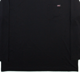 DICKIES Mens T-Shirt Black Long Sleeve 2XL