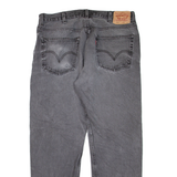 LEVI'S 505 Jeans Mens Grey Regular Straight Stone Wash W38 L32