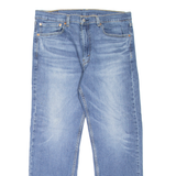 LEVI'S 505 Jeans Mens Blue Regular Straight Stone Wash W36 L30