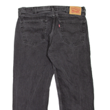 LEVI'S 505 Jeans Mens Black Regular Straight W38 L24