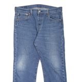 LEVI'S 501 Jeans Mens Blue Regular Straight Stone Wash W35 L27
