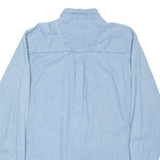 WRANGLER Mens Denim Shirt Blue Long Sleeve L