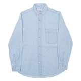 WRANGLER Mens Denim Shirt Blue Long Sleeve M