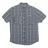 FUBU Mens Shirt Black Check Long Sleeve M