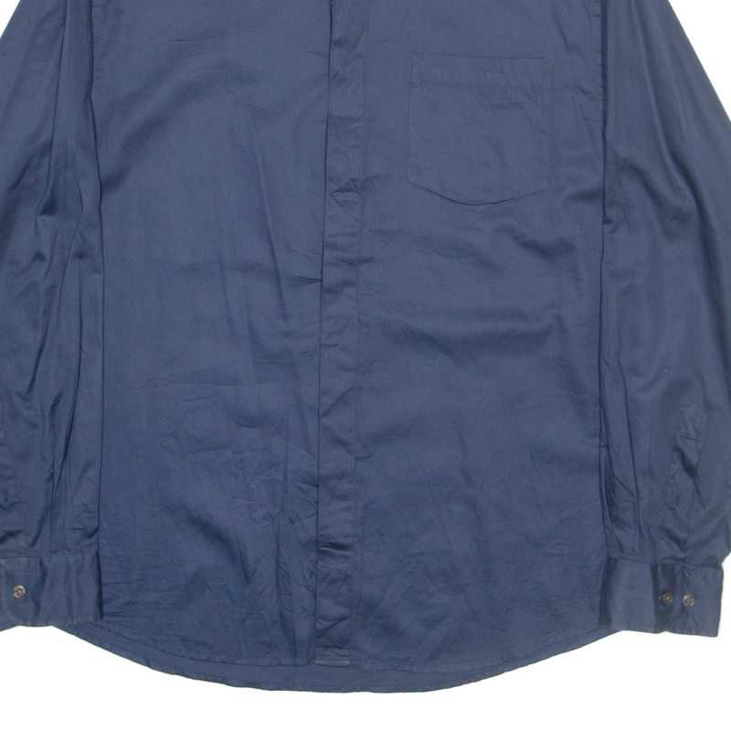 ARMANI EXCHANGE Mens Plain Shirt Blue Long Sleeve L