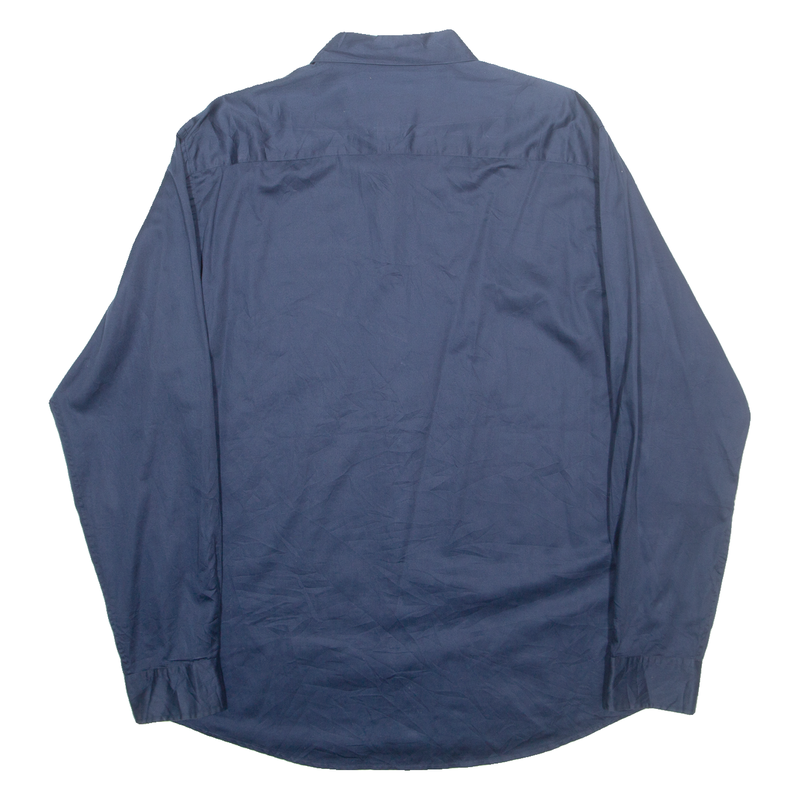 ARMANI EXCHANGE Mens Plain Shirt Blue Long Sleeve L