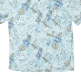ISLAND SHORES Mens Hawaiian Shirt Blue Crazy Pattern M