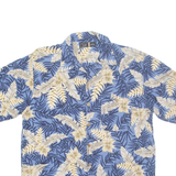 WFF Mens Hawaiian Shirt Blue Floral L