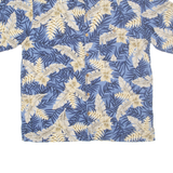 WFF Mens Hawaiian Shirt Blue Floral L