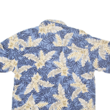 WFF Mens Hawaiian Shirt Blue Floral L