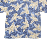 WFF Mens Hawaiian Shirt Blue Floral L
