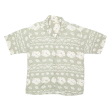 SUMMA Mens Hawaiian Shirt Green Floral XL
