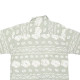 SUMMA Mens Hawaiian Shirt Green Floral XL