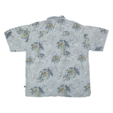 NEWPORT BLUE Mens Hawaiian Shirt Grey Crazy Pattern L