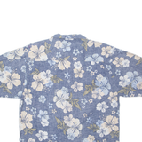 OO SPOONS Mens Hawaiian Shirt Blue Floral XL