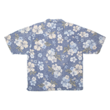 OO SPOONS Mens Hawaiian Shirt Blue Floral XL