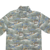 BATIK BAY Mens Hawaiian Shirt Grey Crazy Pattern S