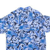 PANAMA JACK Mens Hawaiian Shirt Blue Floral L