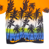 INGEAR Mens Hawaiian Shirt Orange Floral XL