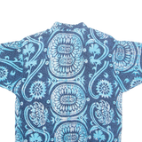TAGRAG Mens Hawaiian Shirt Blue Crazy Pattern M