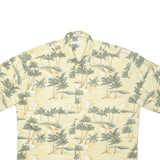 PIERRE CARDIN Mens Hawaiian Shirt Yellow Floral XL