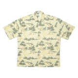 PIERRE CARDIN Mens Hawaiian Shirt Yellow Floral XL
