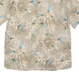 CROFT & BARROW Mens Hawaiian Shirt Brown Floral M