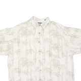 PURITAN Mens Hawaiian Shirt Cream Crazy Pattern XL