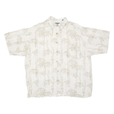 PURITAN Mens Hawaiian Shirt Cream Crazy Pattern XL