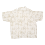 PURITAN Mens Hawaiian Shirt Cream Crazy Pattern XL