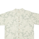 PARADISE COVES Mens Hawaiian Shirt Green Floral XL