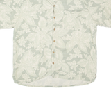 PARADISE COVES Mens Hawaiian Shirt Green Floral XL