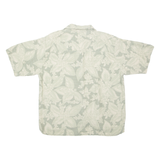 PARADISE COVES Mens Hawaiian Shirt Green Floral XL