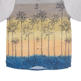 BATIK BAY Mens Hawaiian Shirt Grey Floral L