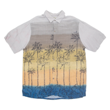 BATIK BAY Mens Hawaiian Shirt Grey Floral L