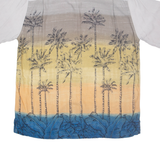 BATIK BAY Mens Hawaiian Shirt Grey Floral L