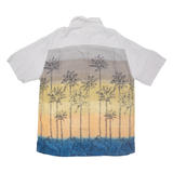 BATIK BAY Mens Hawaiian Shirt Grey Floral L