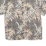 CARIBBEAN JOE Mens Hawaiian Shirt Grey Floral M