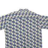 URBAN WORKS Mens Shirt Blue Crazy Pattern XL