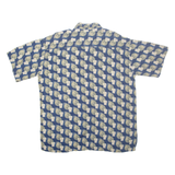 URBAN WORKS Mens Shirt Blue Crazy Pattern XL