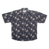 BRIT & BRIDLE Mens Shirt Black Crazy Pattern XL