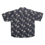 BRIT & BRIDLE Mens Shirt Black Crazy Pattern XL
