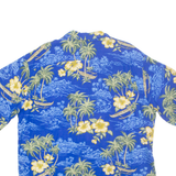 ALOHA HUT Mens Hawaiian Shirt Blue Floral XL