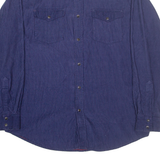 NEVADA Mens Corduroy Shirt Blue Long Sleeve M