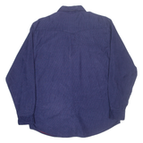 NEVADA Mens Corduroy Shirt Blue Long Sleeve M