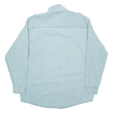 THREE RIVERS Mens Denim Shirt Blue Long Sleeve M