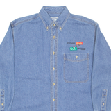 LEE Denim Mens Worker Shirt Blue Long Sleeve M