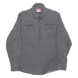 WRANGLER Mens Plain Shirt Black Long Sleeve L