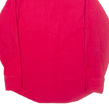 MESQUIT Mens Corduroy Shirt Red Long Sleeve L