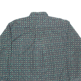 CAMBRIDGE CLASSIC Mens Corduroy Shirt Blue Spotted Long Sleeve 2XL